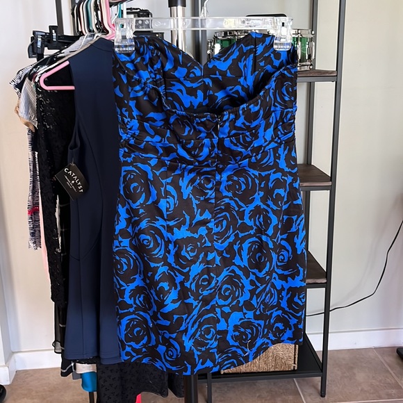 Forever 21 black and blue dress size small - Picture 2 of 2